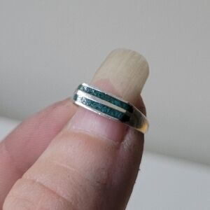 Vintage Navajo Turquoise Inlay Ring